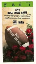 1992 Rose Bowl Game ticket stub Washington Huskies Michigan Wolverines - £34.54 GBP