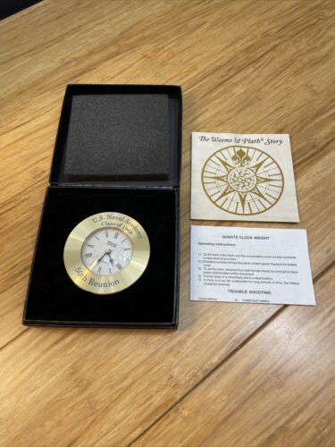 Weems &amp; Plath US Naval Academy Class of 1968 50th Reunion Clock KG JD - $29.70