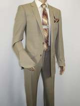 Men's Suit by Giorgio Cosani Textured Wool/Cashmere Blend 901-14 Beige 40 Long image 4