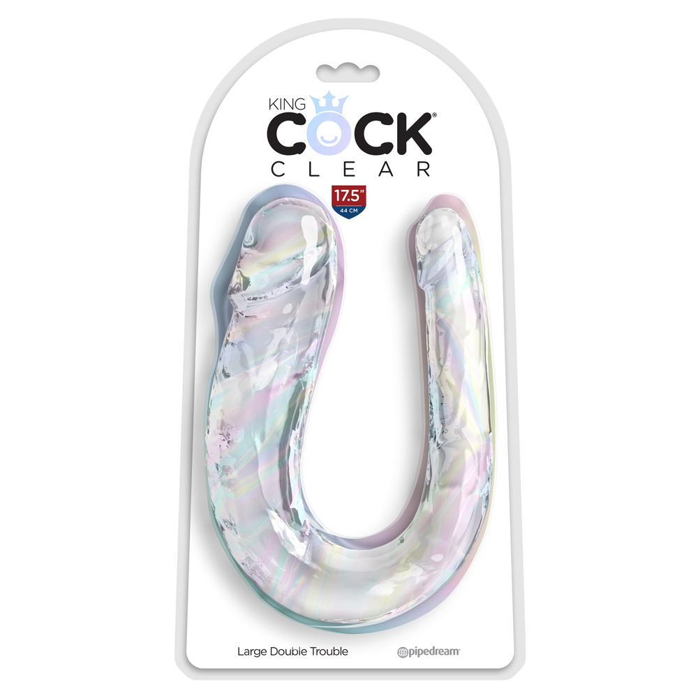 King Cock Clear Large Double Trouble - $45.95