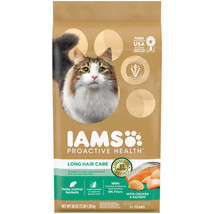 IAMS ProActive Health Adult Long Hair Dry Cat Food Chicken &amp; Salmon 1ea/3 lb - £20.46 GBP