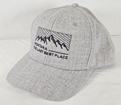 Montana The Last Best Place Gray Grey Hat Cap Snapback Ouray Sportswear - $182.46 MXN