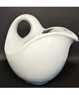 Vintage Hall Water Pitcher 1000 Gray Loop Around Handle Art Deco Ice Lip - €50,22 EUR
