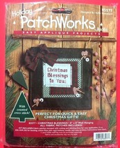 Christmas Blessings Craft Kit Applique Cross Stitch Bucilla Patchworks 8x8 New - £8.51 GBP