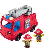 Fisher-Price Little People Toddler Toy Fire Truck Musical Push-Along Veh... - £21.22 GBP