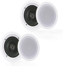 (Pdic1651Rd) White Pyle Pair 5.25&quot; Flush Mount In-Wall In-Ceiling 2-Way ... - £43.86 GBP