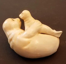 VTG Seal Family Figurine 5&quot; Porcelain Ceramic Mother &amp; Pup with GOT Mark - £13.96 GBP