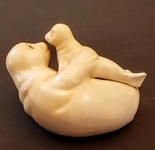 VTG Seal Family Figurine 5&quot; Porcelain Ceramic Mother &amp; Pup with GOT Mark - €15,47 EUR