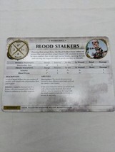 Warhammer Age Of Sigmar Blood Stalkers Shadow And Pain Warscroll Stat Sheet - £6.95 GBP