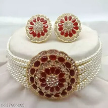 Kundan Bridal Jewelry Set Choker Necklace Earrings Dulhan Party Wedding Wear02 - £11.94 GBP