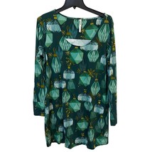 Soma Embraceable Long Sleeve Sleepshirt Tidings Of Joy Green Size Large - $382.00 MXN