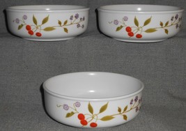 1970s Set (3) Noritake Berries &#39;n Such Pattern Cereal Or Soup Bowls - £24.90 GBP