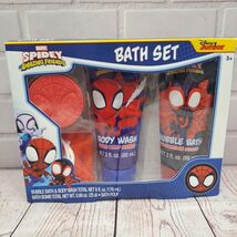 Marvel Spidey 4 Piece Bath Set, Bubble Bath,Body Wash,Bath Bomb &amp; Small ... - $9.50