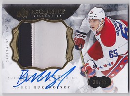2014-15 The Cup Andre Burakovsky Exquisite Rookie 2 Color Patch Auto #30/65 - $99.99