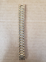 Speidel stainless gold color Stretch link 1970s Vintage Watch Band Nos W30 - £43.39 GBP