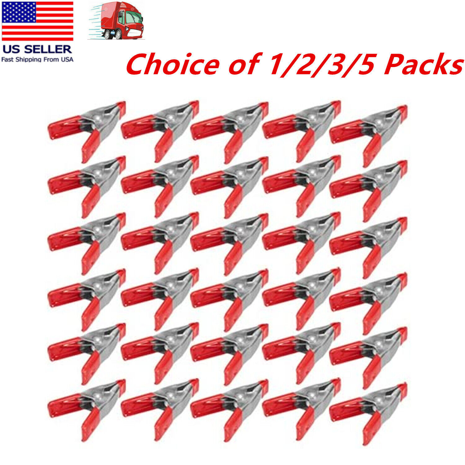 1-40 Pcs 2&quot; inch Heavy Duty Metal Spring Clamps Small Tool Clip Jaw Opening - $6.92+
