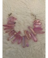 Druzy Pink Stone Bracelet - $29.58 CAD