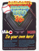 Stadium Hero 96 Arcade FLYER Original 1996 Video Game Promo Vintage Art Retro - $19.80