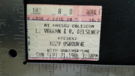 OZZY OSBOURNE / QUEENSRYCHE -  SEPT 21, 1986 NASSAU COLISEUM CONCERT TIC... - €17,28 EUR