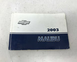 2003 Chevrolet Malibu Owners Manual OEM G04B45007 - £24.71 GBP