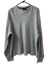 Timberland Shirt Mens Size XL Grey Gorpcore Hiker Waffle Weave V Neck - £9.83 GBP