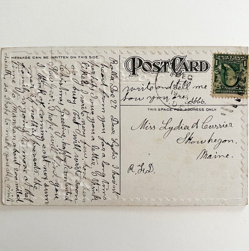 Memories Christmas Victorian Greeting Card 1900s Embossed Postcard PCBG11B Item image 3