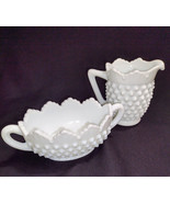 Fenton Hobnail sugar creamer set - $62.00