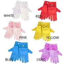 6 Pairs Wedding Flower Girl&#39;s Stretch Satin Dress Gloves For 3-10 Years ... - £9.45 GBP