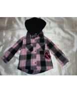 Chillipop - Long Sleeve Pink &amp; Black Shirt Hoodie - Girl Toddler Size 2T - $12.99