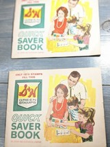 1960s Vintage S &amp; H Quick Saver Book Green Stamp Book Booklet Lot Of 2 U... - £16.00 GBP