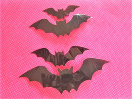 Black bat vinyl hair clips SET OF 4 - €8,65 EUR