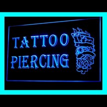 100070B Tattoo Flower Pop Awesome Traditional Ying Yang Peacock LED Light Sign - £17.85 GBP