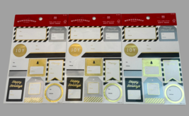 Wondershop Peel And Stick Christmas Gift Tags (3) 50 Count Black Gold Si... - $7.92
