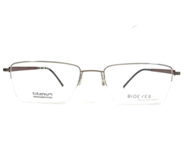 Bioeyes Eyeglasses Frames X1 COL.186 Red Silver Rectangular Half Rim 52-... - £77.57 GBP