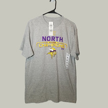 Minnesota Vikings Shirt Mens Large Gray 2015 NFL North Division Champions Casual - £10.21 GBP