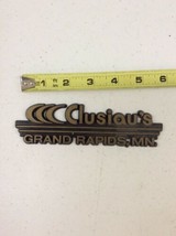 CLUSIAU GRAND RAPIDS MN Vintage Car Dealer Plastic Emblem Badge Plate - £23.59 GBP