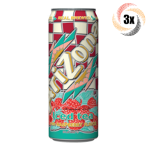 3x Cans Arizona Iced Tea With Raspberry Natural Flavor Juice 23oz Fast S... - $20.05