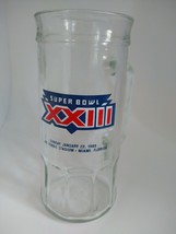 Nfl Fisher Nuts - Super Bowl Xxiii Beer Mug Glass 1989 Joe Robbie Stadium Miami - £7.90 GBP