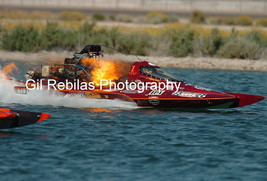 4x6 Color Drag Boat Photo Jerry Kutz PLUMB CRAZY Top Fuel Hydro Fire @ Firebird - $2.75