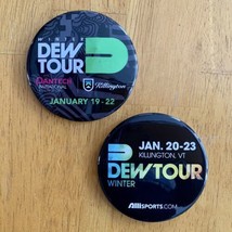 2011 2012 KILLINGTON DEW TOUR 2 Pinback Button Lot Ski Resort Pin Vintage - £11.67 GBP