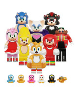 8pcs Sonic the Hedgehog Robotnik Shadow Knuckles Tails Rouge Amy Minifig... - $20.99