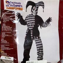 Evil Jester Black/White Kids / Teen Costume Large 10/12 - $33.46 CAD