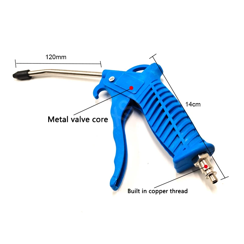 Air Blow Gun Kit Air Duster Cleaning Long Nozzle with Hose Mini EU Type Quick - £23.91 GBP