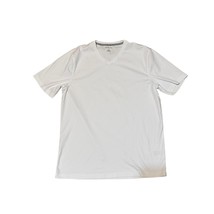 Saks Fifth Avenue Solid White Short Sleeve V-Neck T-Shirt Size Large - $23.15