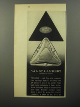 1956 Val St. Lambert Tricorne Ash Tray Advertisement - £14.44 GBP