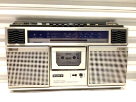 Sony CFS-61S AM/FM 2 Boom Box Stereo Cassette Corder Made in Japan - £83.32 GBP