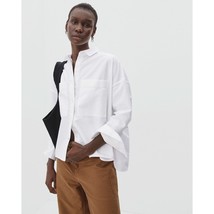 Everlane Womens The Boxy Oxford Button Down Shirt Pockets White S - $48.23