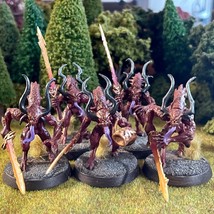 Daemons of Khorne Bloodletters 5 Painted Miniatures Demon Age of Sigmar - $64.99