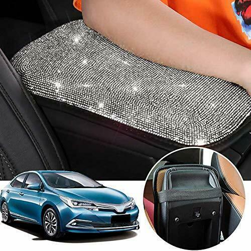 Bling Car Armrest Cover Auto Center Console Protective Cover Crystal Rhinestone - $22.27