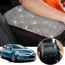 Bling Car Armrest Cover Auto Center Console Protective Cover Crystal Rhi... - £17.52 GBP
